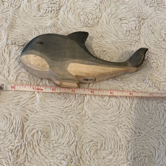 Ostheimer Waldorf Inspired Whale Wooden Toy - Picture 2 of 4